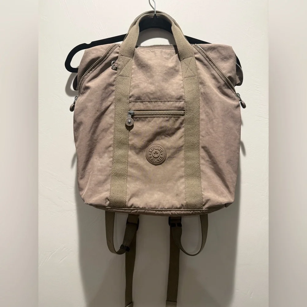 Kipling Tan Backpack - Art Tote Backpack